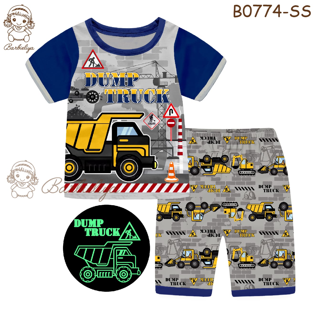 Glow in the Dark construction PJs
