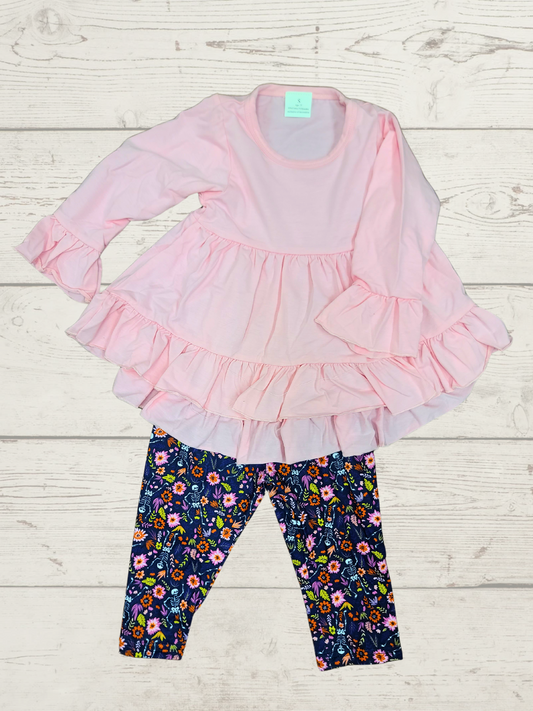 Pretty Flower skelly tunic set