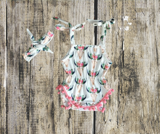 Bohemian Skull Romper Set