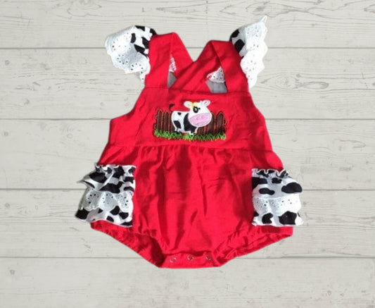 Moo-dorable Bubble Romper