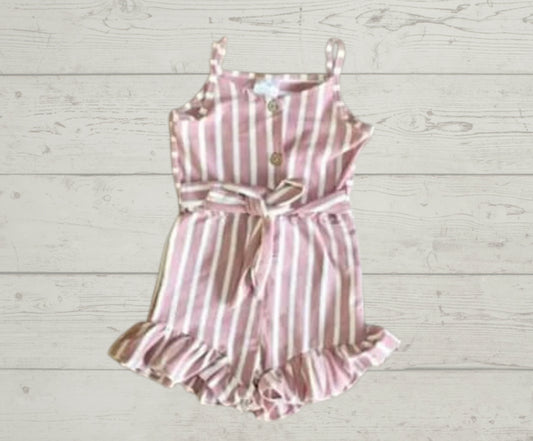 Light Pink Candy Stripe Romper
