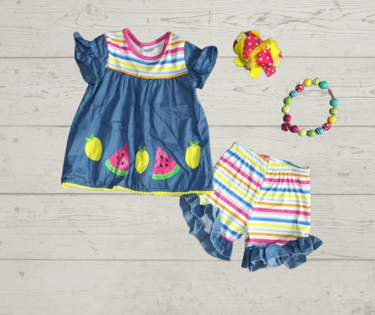 Denim Watermelon set