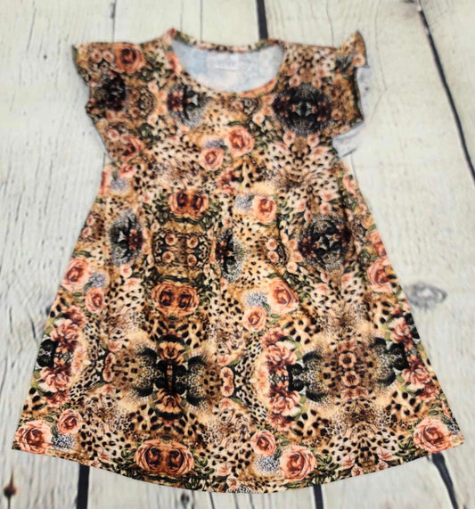 Leopard & flowers dress