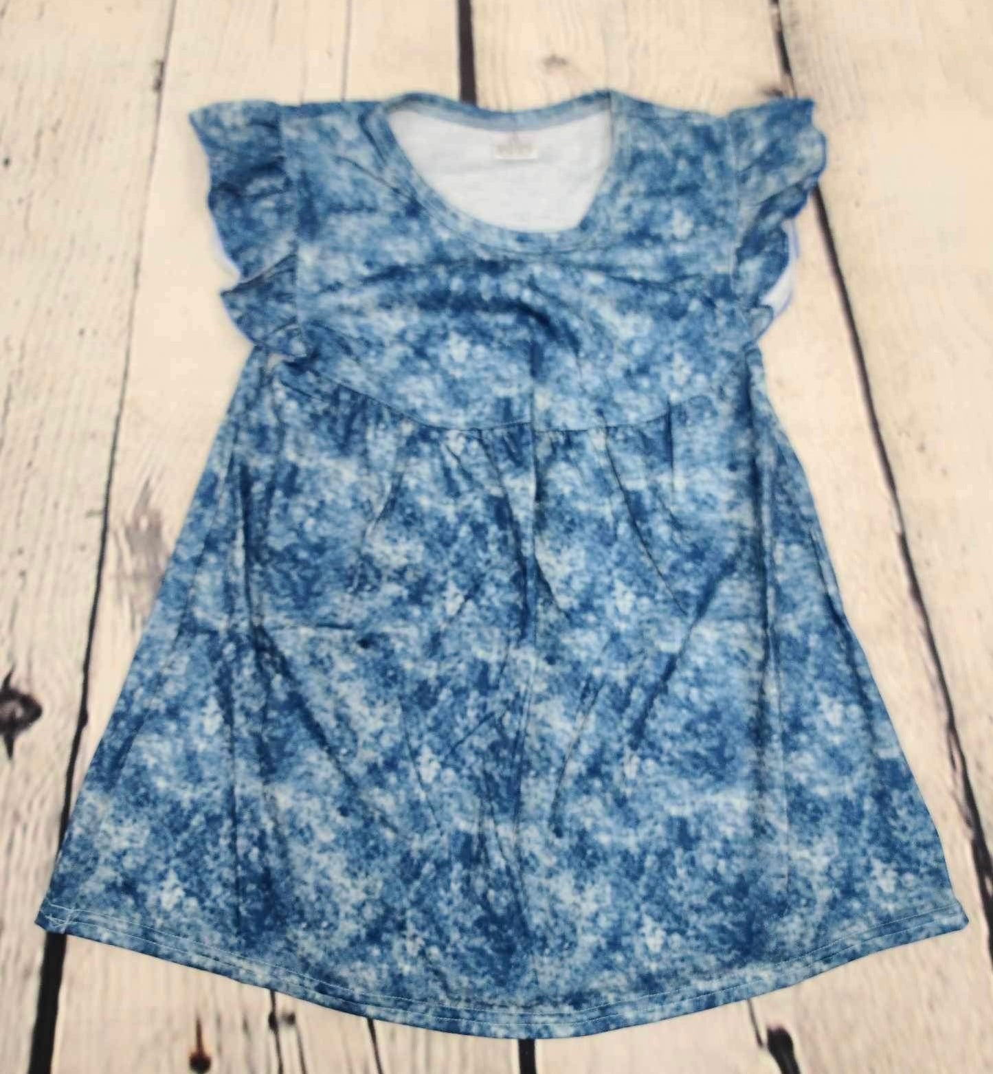 Bleached blue dress