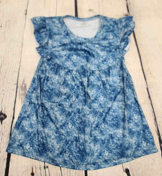 Bleached blue dress