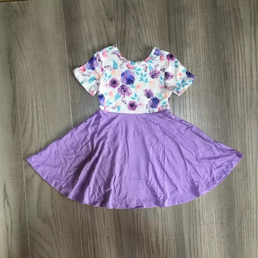 Floral Lilac Twirl Dress