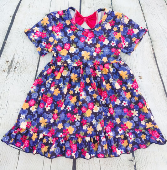 Moonlight Flowers bow back Dress