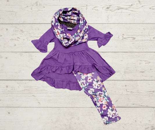 Plum Floral 3 Piece Infinity Set