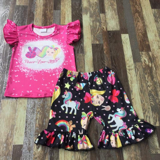 Peace, Love, and Bows short set