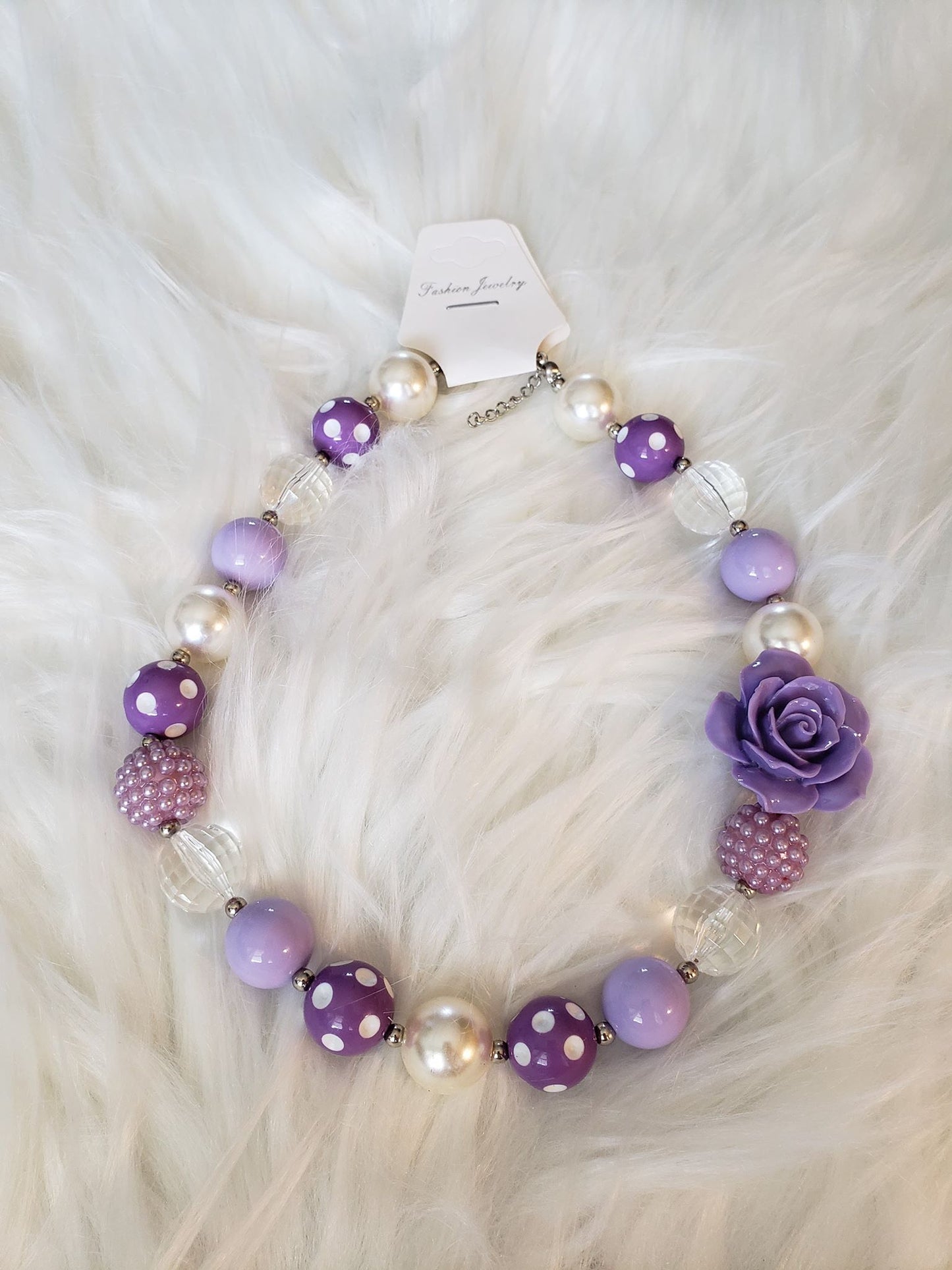 Pastel Purple Bubblegum Necklace
