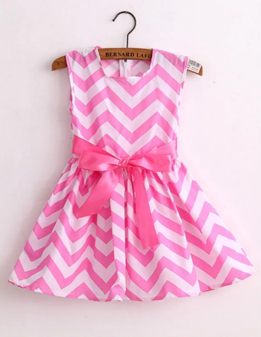Pastel rouge chevron Dress