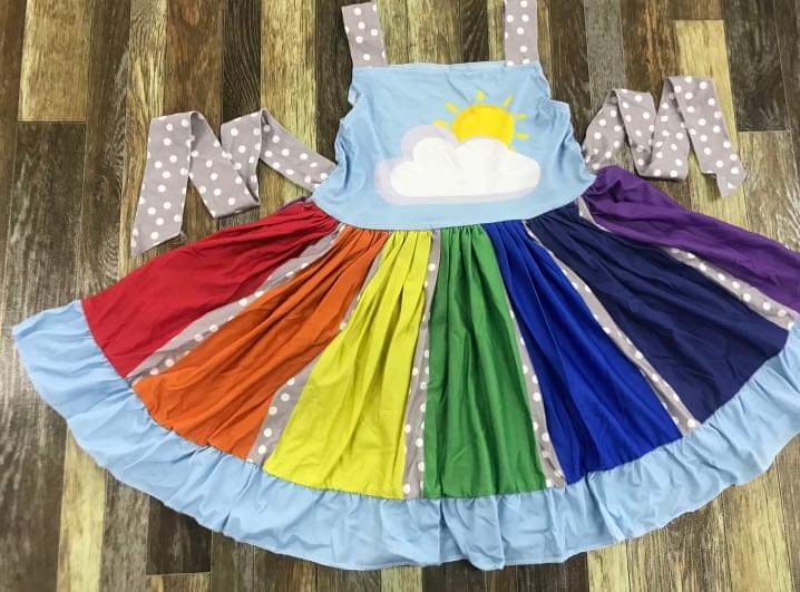 Sunny Rainbow Twirl Dress
