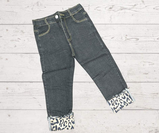 Leopard cuff Jeans