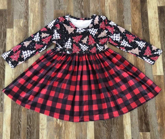 PRE ORDER Plaid Tree Dress