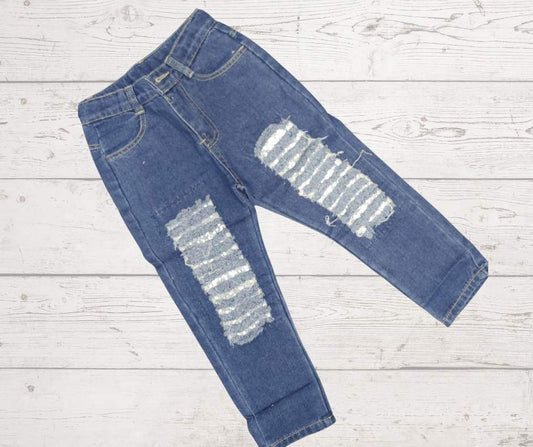 Silver Sequins Jeans