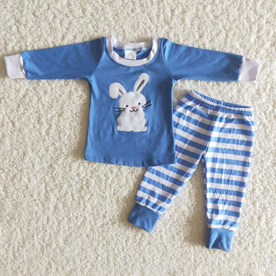 Sleepy Bunny Pajamas- Blue
