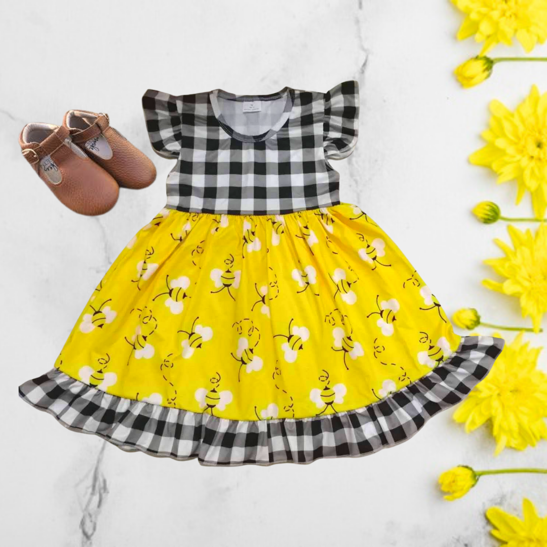 Busy Bee Gingham Dress