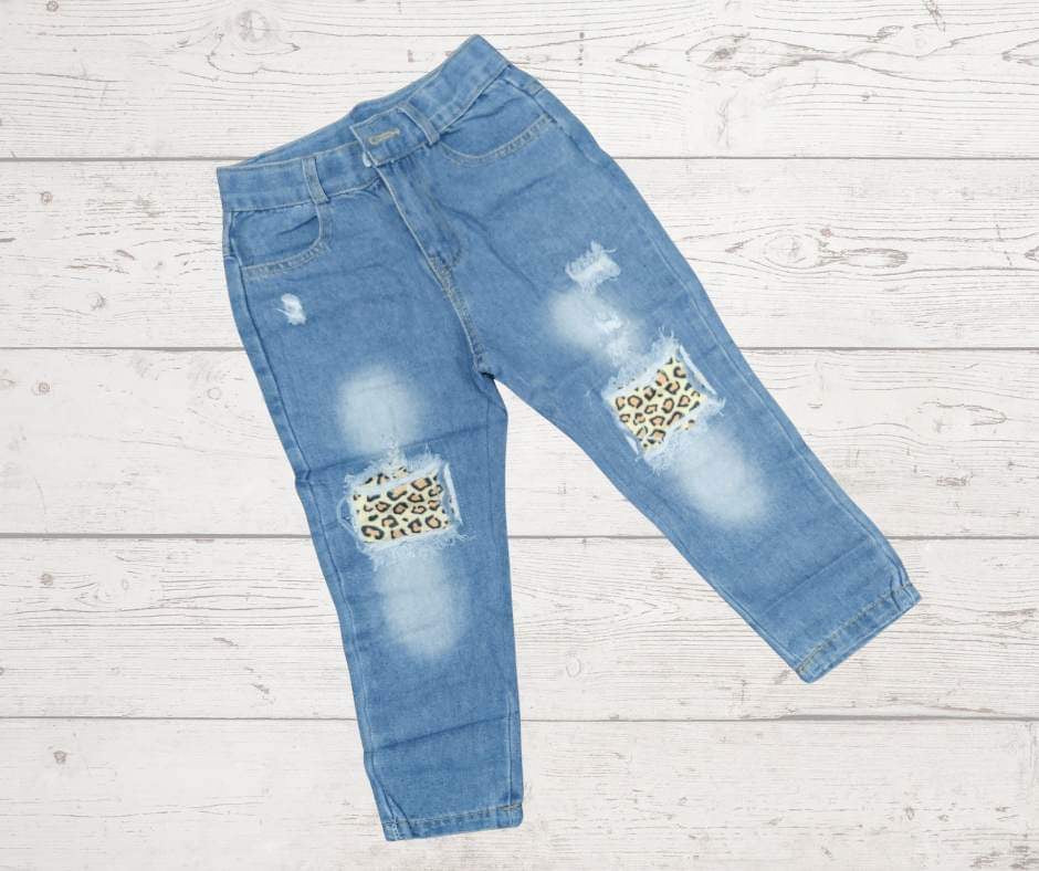 Peel-a-boo Leopard Jeans