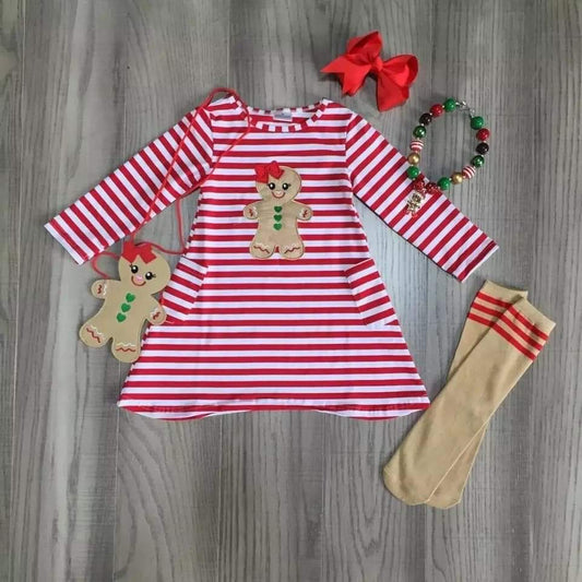 Gingerbread Girl Swing Dress Set