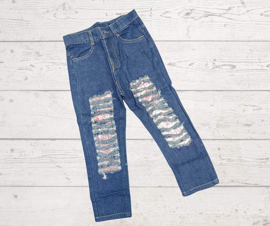 Jeans and Pink Sequins