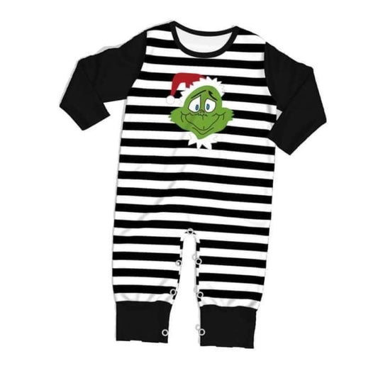 Striped Grinch Romper