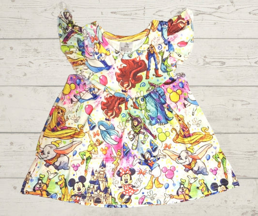 Magical dreams flutter sleeve dress