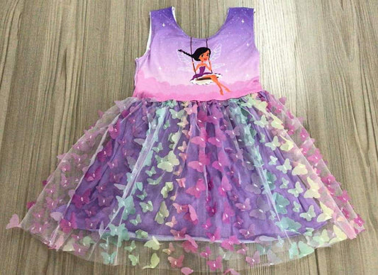 Fairy butterfly open back dress