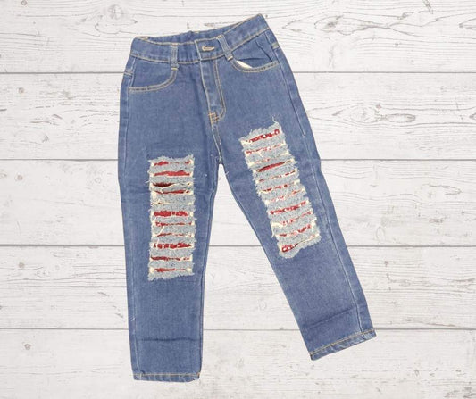 Jeans and Red Sequins