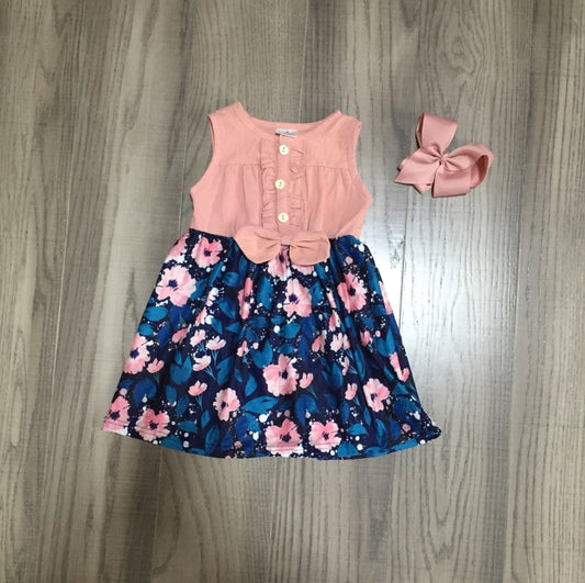 Blush & Blue Floral Dress