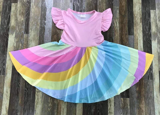 Rainbow Flare Twirl Dress