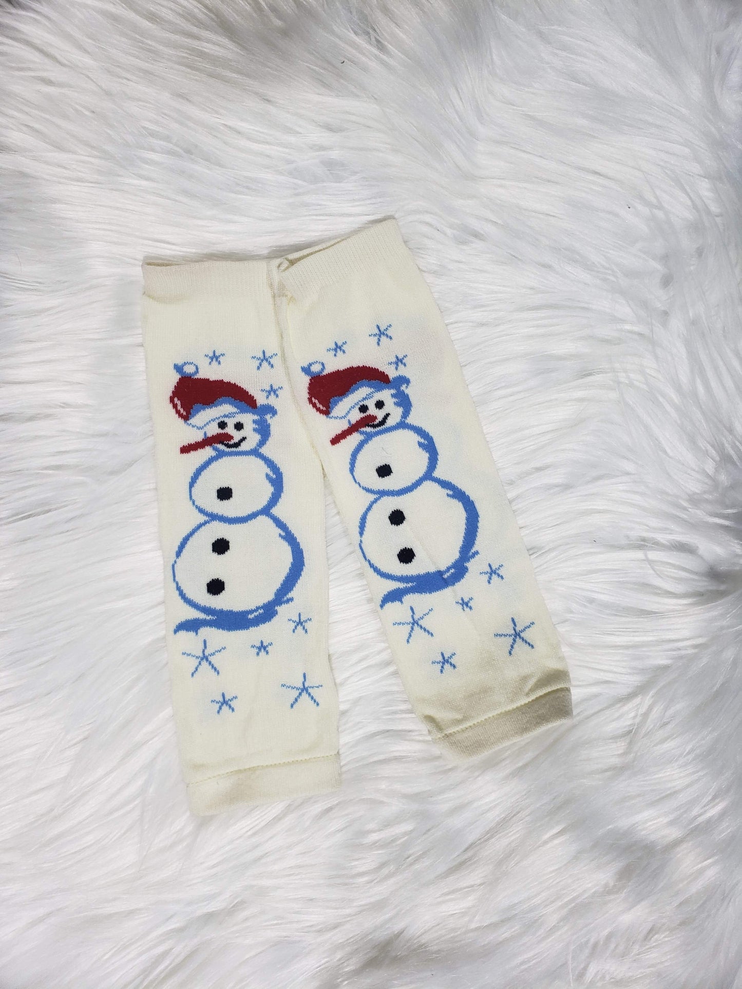 Snowman leg warmers