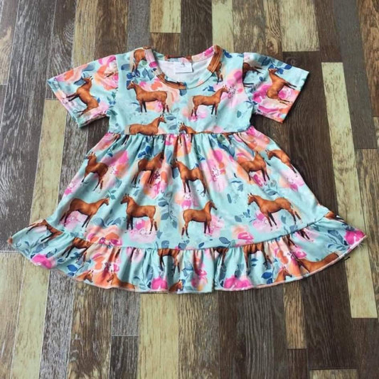 Horses and Ruffles Dress